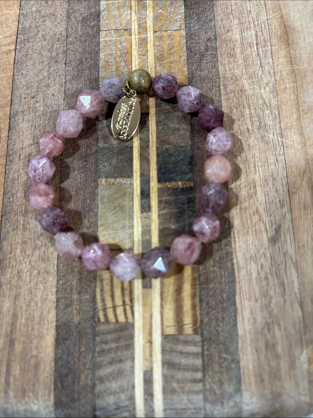 (3) beaded bracelets and (1) pair earrings